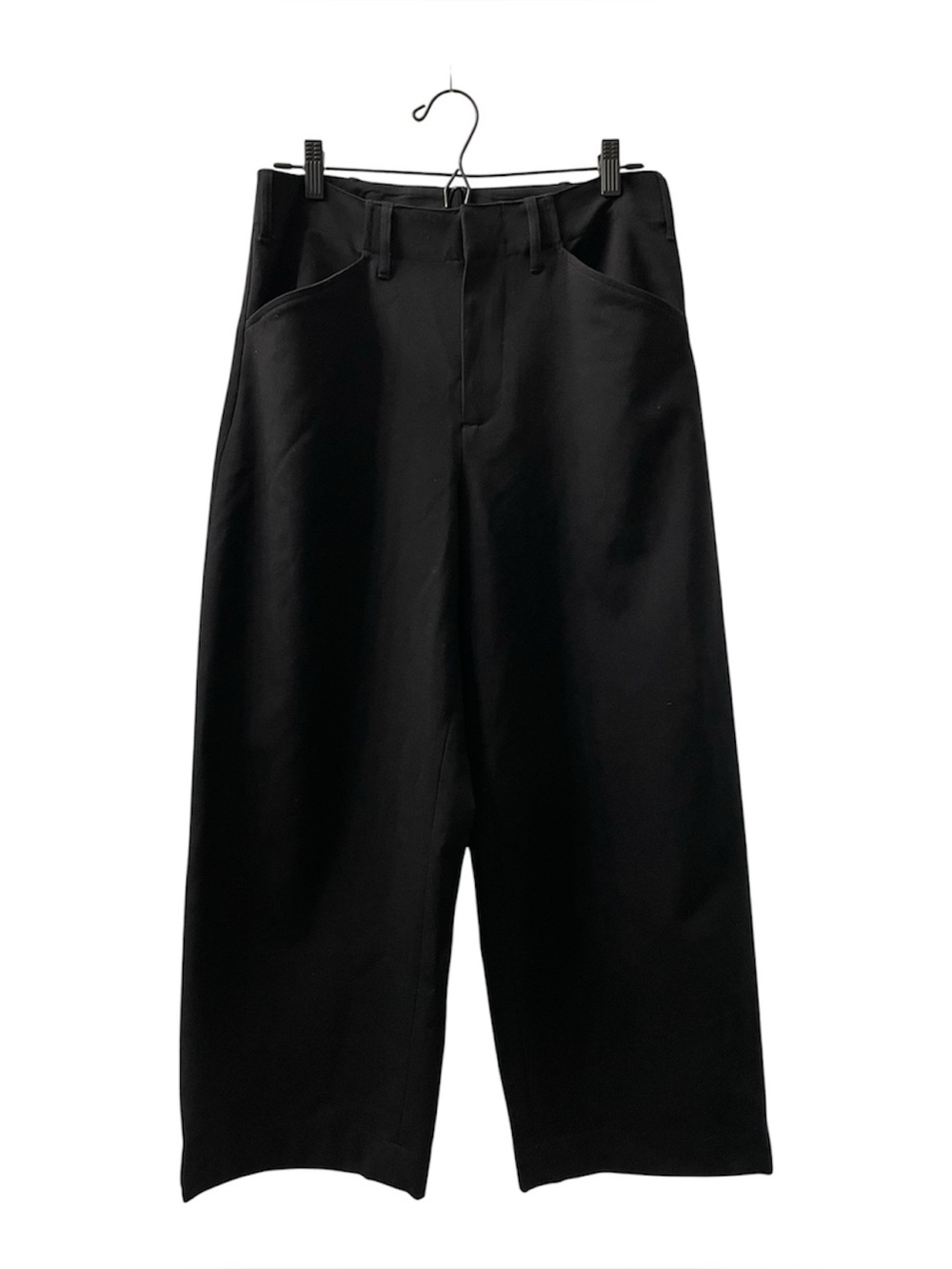 Rag & Bone Black Wool Blend High Waisted Cropped Pants
